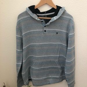 Men’s Hurley hooded pullover large size gray